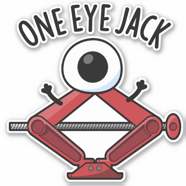 Pegatina One Eye Jack Funny Car Jack Pun (Anverso)