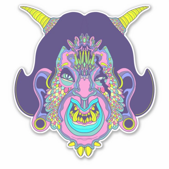 Pegatina Oni (Anverso)