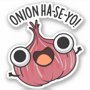 Pegatina Onion Ha-se-yo Funny Pun Coreano