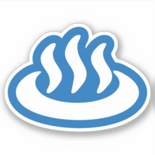 Pegatina Onsen ♨ primavera caliente 温 泉 Rótulo japon