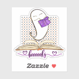 Pegatina ¡Oooooooooooooooooks! Lectura De Fantasma Y Libro