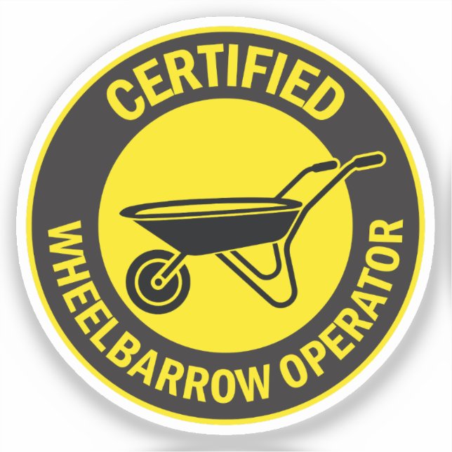 Pegatina Operador de carretillas certificado (Anverso)