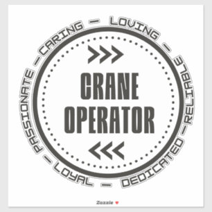 Pegatina Operador de grullas asombrosas