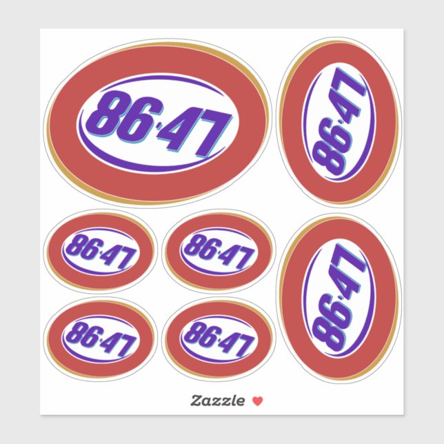 Pegatina Opinión política antiTrump (Hoja)