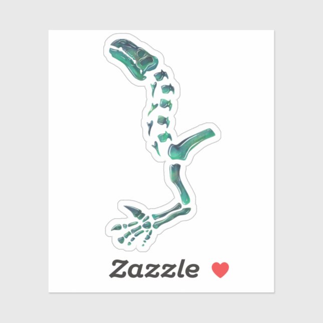 Pegatina Óptico Iguanodon Dinosaurio (Hoja)