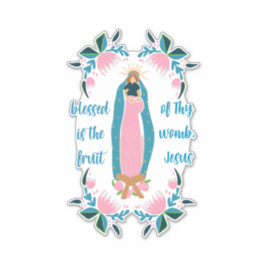 Pegatina Oración de la mujer católica Hail Mary