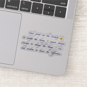 Pegatina oración de la serenidad