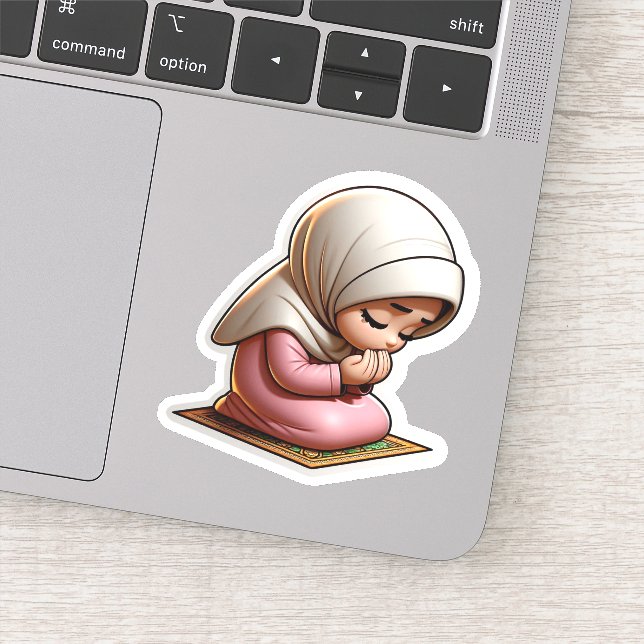 Pegatina Oración islámica motivacional para Chicas musulman (Detalle)