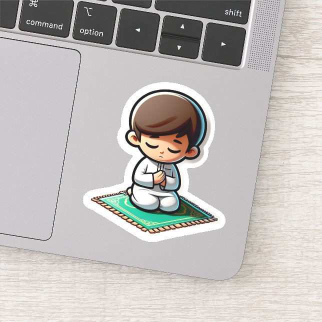 Pegatina Oración islámica motivacional para niños musulmane (Detalle)