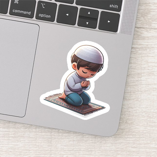 Pegatina Oración islámica motivacional para niños musulmane (Detalle)