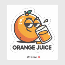 Pegatina "Orange Juice" Fun Cartoon Citrus Drink