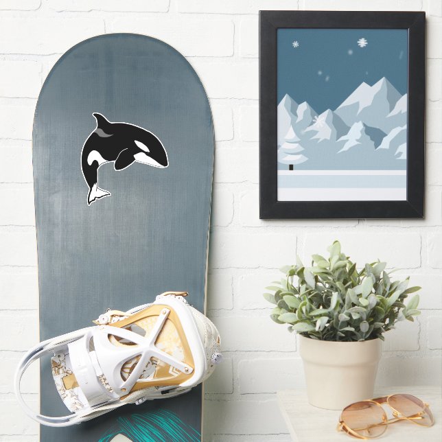 Pegatina Orca de ballena asesina (snowboard)