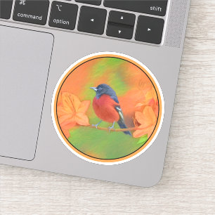Pegatina Orchard Oriole Songbird Pintura original de aves