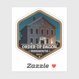 Pegatina Orden de la Sala de Dagon Insignia de Viaje Vintag