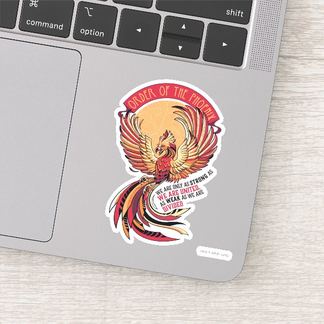 Pegatina Orden del Emblema Fénix Crosshatched (Detalle)