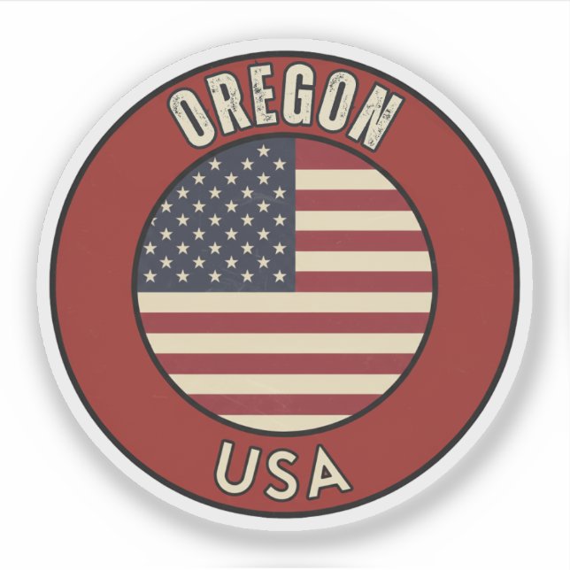 Pegatina Oregon United States of America (Anverso)