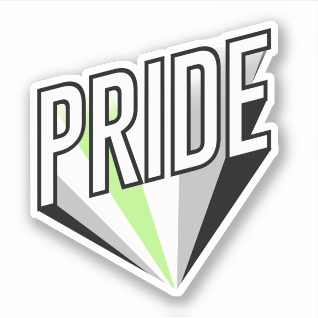 Pegatina Orgullo Agender Explosión (Anverso)