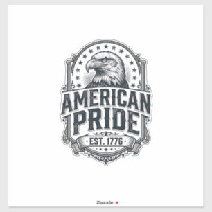 Pegatina Orgullo Americano Águila Camiseta Patriótica Vinta