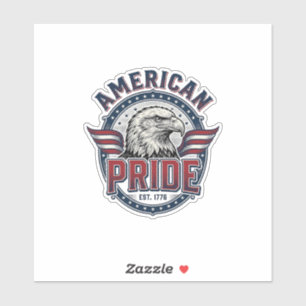 Pegatina Orgullo Americano Águila Diseño Patriótico Vintage