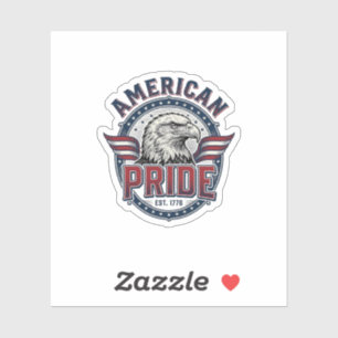 Pegatina Orgullo Americano Águila Diseño Patriótico Vintage