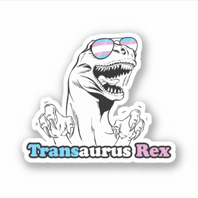 Pegatina Orgullo Animal - Transaurus Rex (Anverso)