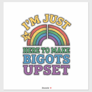 Pegatina Orgullo Antiguo de Bigots Molesta Diseño de Camise