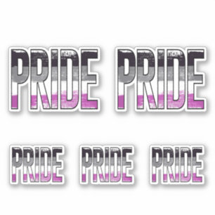 Pegatina Orgullo Asexual en Palabras