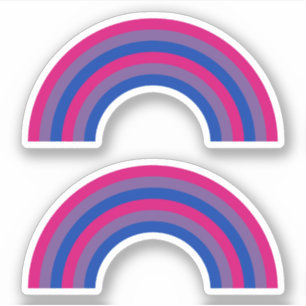Pegatina Orgullo bisexual arcoiris