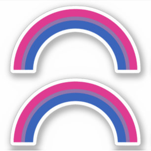 Pegatina Orgullo bisexual arcoiris