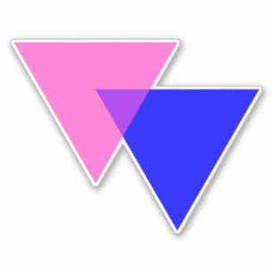 Pegatina Orgullo bisexual biangles