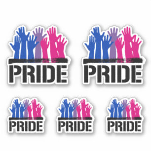Pegatina Orgullo Bisexual Juntos