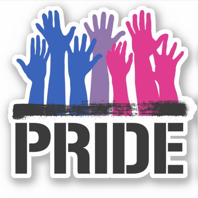 Pegatina Orgullo Bisexual Juntos (Anverso)