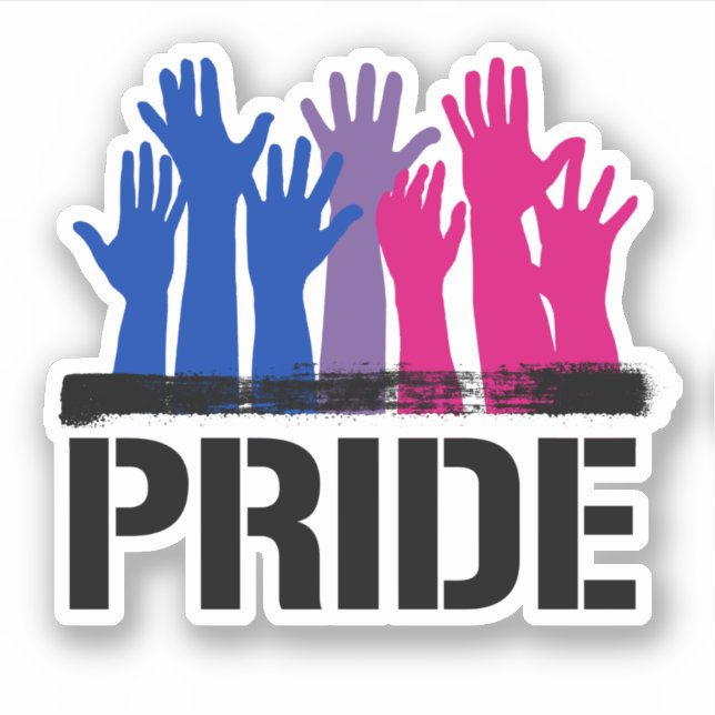 Pegatina Orgullo Bisexual Juntos (Anverso)