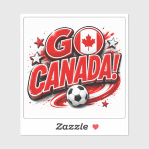 Pegatina ORGULLO CANADÁ Fanático de Fútbol Patriótico Canad
