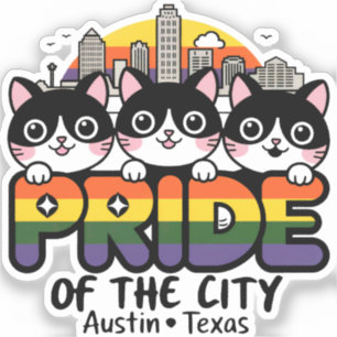 Pegatina Orgullo de Austin City Texas Estados Unidos Bander