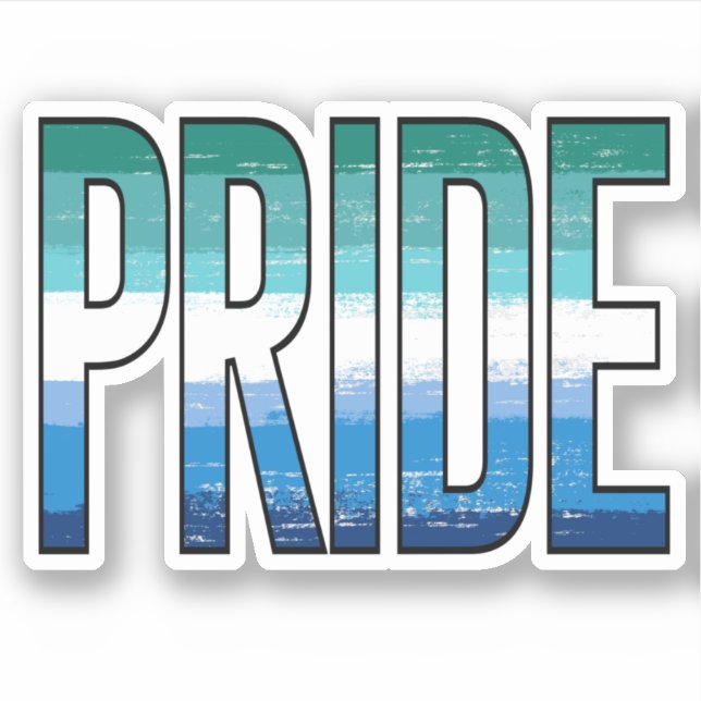 Pegatina Orgullo de hombre gay (Anverso)
