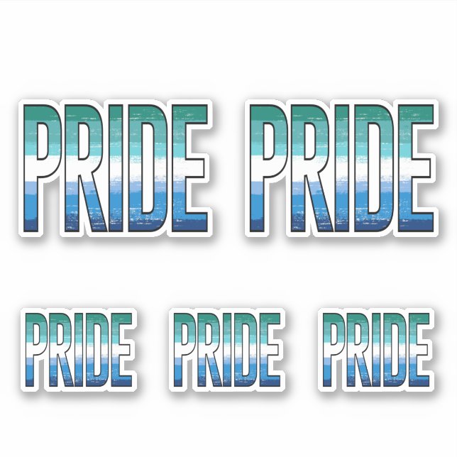 Pegatina Orgullo de hombre gay (Anverso)