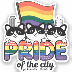 Pegatina Orgullo de Jacksonville City Florida Estados Unido