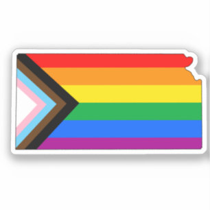 Pegatina Orgullo de Kansas State Pride LGBTQ Progress Pride