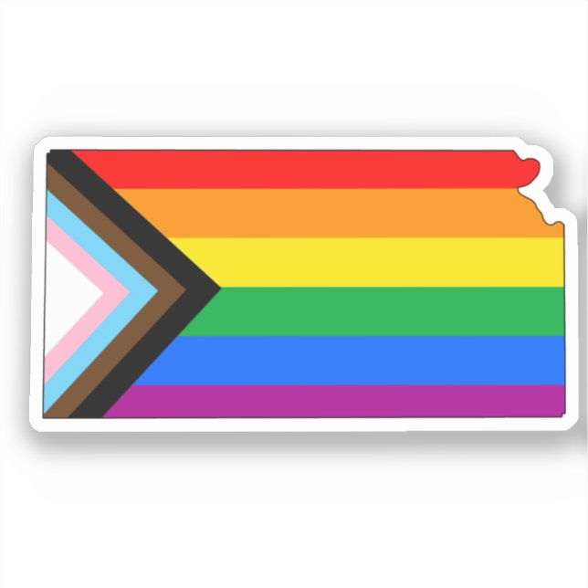 Pegatina Orgullo de Kansas State Pride LGBTQ Progress Pride (Anverso)