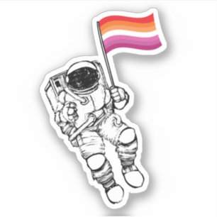 Pegatina Orgullo de la Mujer Luna Lesbiana