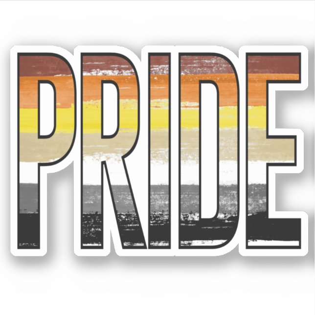 Pegatina Orgullo de Oso Palabra (Anverso)