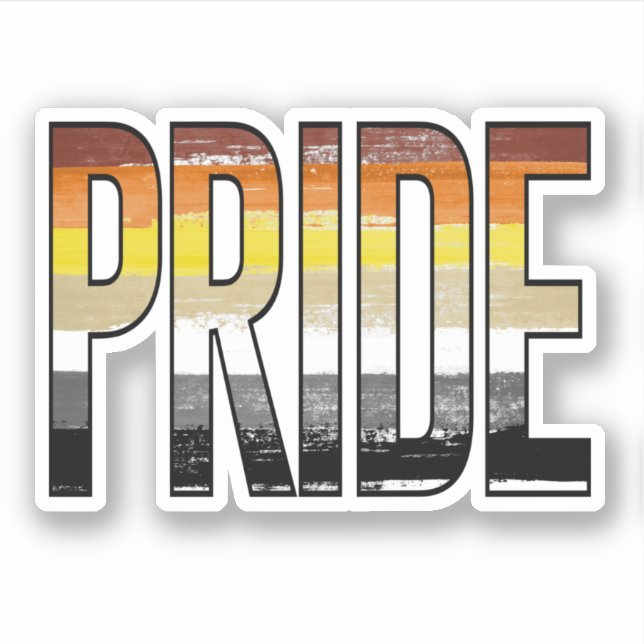 Pegatina Orgullo de Oso Palabra (Anverso)