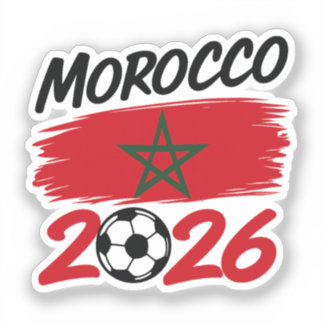 Pegatina Orgullo de seguidor de fútbol Marruecos 2026