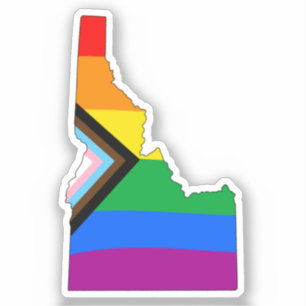 Pegatina Orgullo del Estado de Idaho LGBTQ Progreso Orgullo