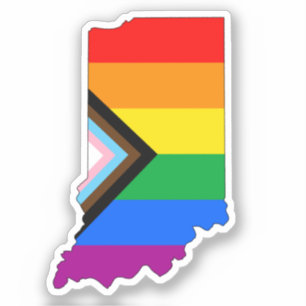 Pegatina Orgullo del Estado de Indiana Orgullo del Progreso