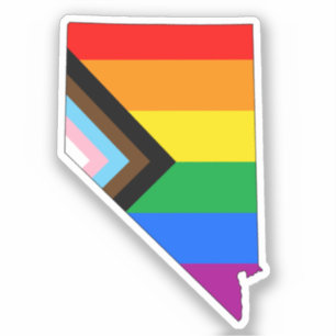 Pegatina Orgullo del Estado de Nevada por el progreso LGBTQ