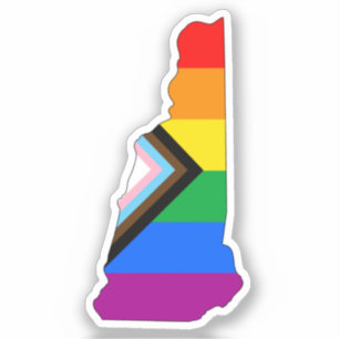 Pegatina Orgullo del Estado de New Hampshire Progreso de Or