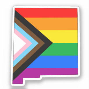 Pegatina Orgullo del Estado de Nuevo México Progreso LGBTQ