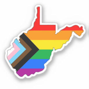 Pegatina Orgullo del Progreso LGBTQ del Orgullo del Estado 